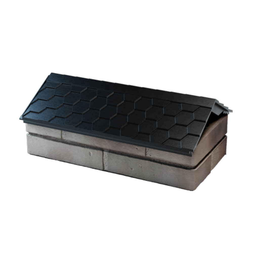 Парапет Zking Эверест Черный с посадкой на 1 кирпич (200/225/255мм)