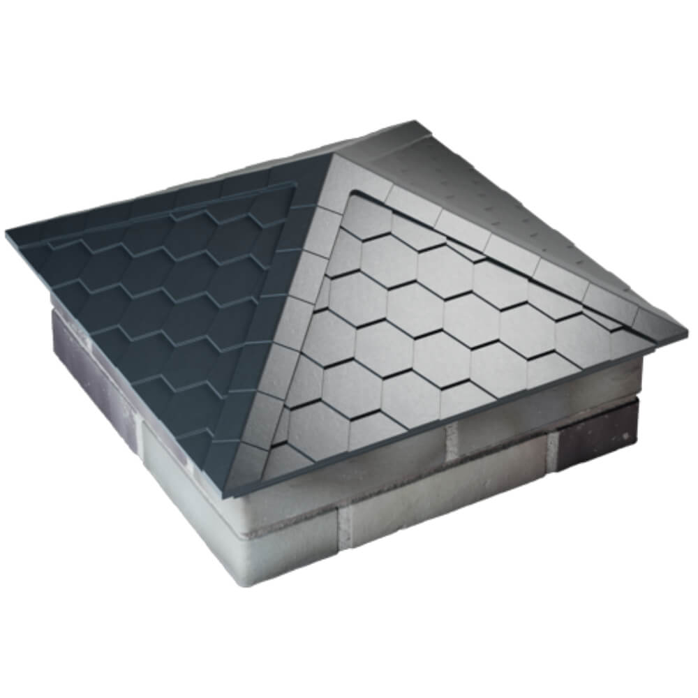 Колпак Zking Эверест Серый на столб 2х2 кирпича (535х535мм)